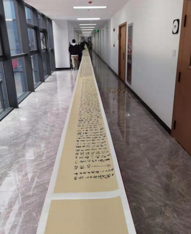 特殊的笔记,陈洪标用两幅百米书法长卷礼赞建党百年 特殊的笔记,陈洪标用两幅百米书法长卷礼赞建党百年