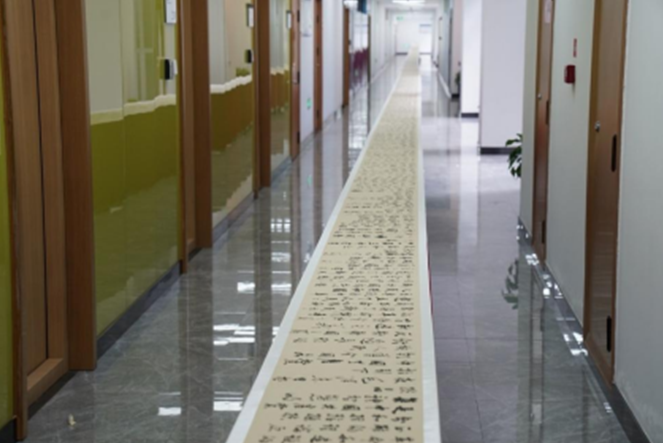 特殊的笔记,陈洪标用两幅百米书法长卷礼赞建党百年 特殊的笔记,陈洪标用两幅百米书法长卷礼赞建党百年